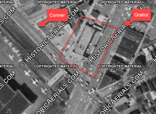 Detroit City Airport Motel - 1967 Aerial (newer photo)